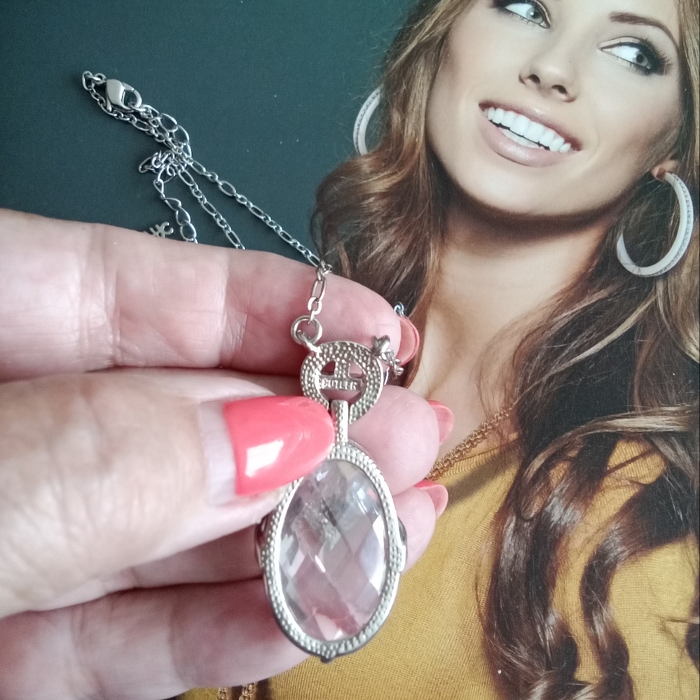 Fifth Avenue Cubic Zirconia 17" Rhodium Necklace - Picture 3 of 6